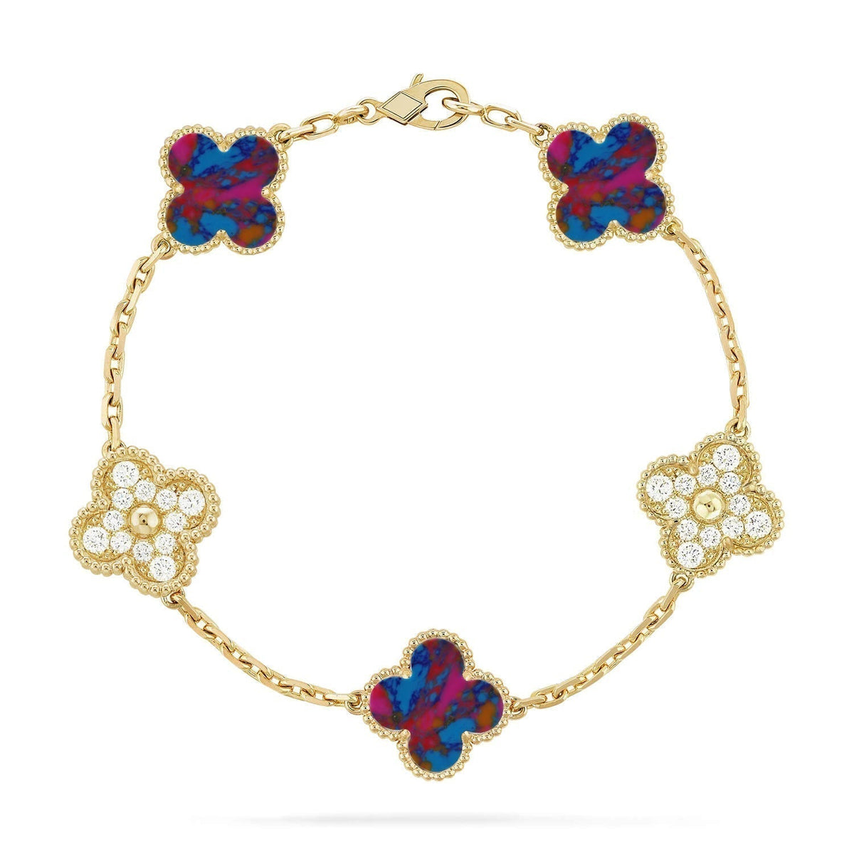 {
  "Resenly Jewelry": "Resenly Jewelry",
  "CLOVER 5 MOTIF COLOR GEMSTONES BRACELET COLLECTION": "クローバー 5モチーフ カラージェムストーン ブレスレット コレクション"
}