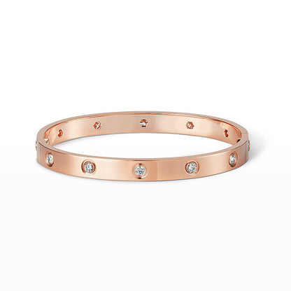 [Resenly Jewelry] LOVEブレスレット 6.1mm ダイヤモンド10石