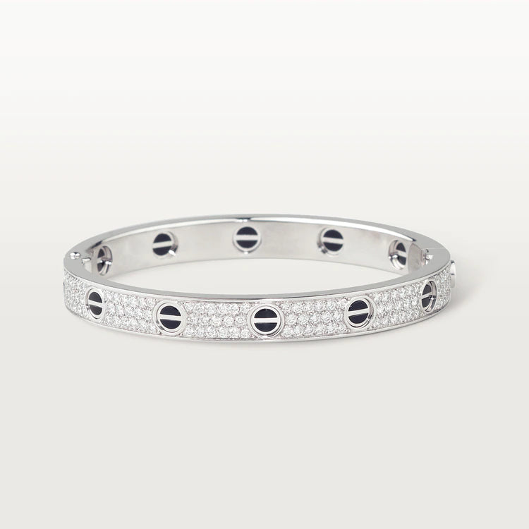 [Resenly Jewelry]LOVE BRACELET 6.1MM DIAMOND-PAVED CERAMIC