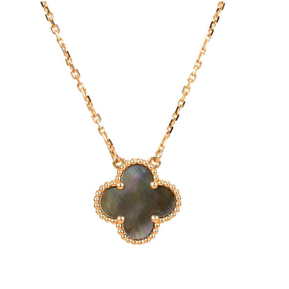 [Resenly Jewelry]CLOVER 15MM グレーマザーオブパールネックレス