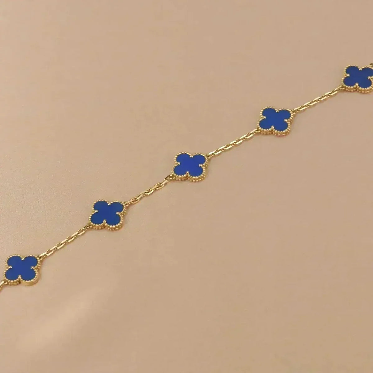 [Resenly Jewelry] クローバー 5モチーフ ブルーアゲート ブレスレット コレクション