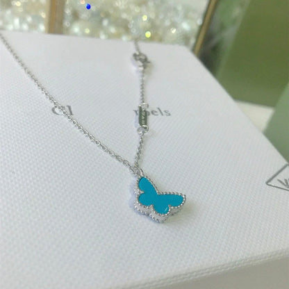[Resenly Jewelry]バタフライ ターコイズ バタフライ ブレスレット シルバー