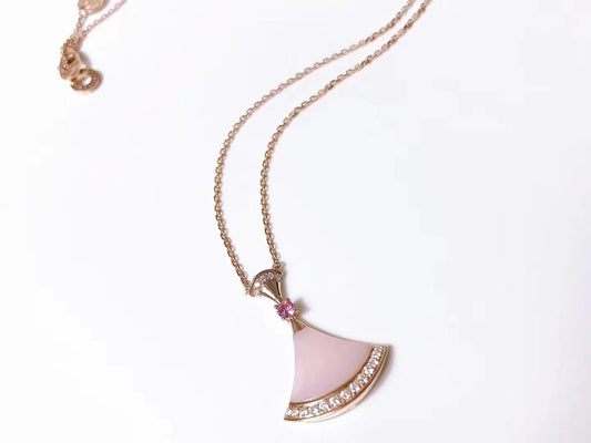 [Resenly Jewelry]ドリームネックレス ピンクMOP ダイヤモンド