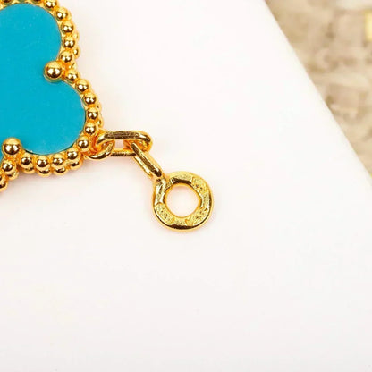 [Resenly Jewelry] CLOVER 5 MOTIF TURQUOISE BRACELET COLLECTION