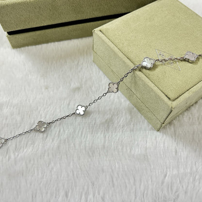 [Resenly Jewelry]CLOVER 6 MOTIF WHITE MOP BRACELET