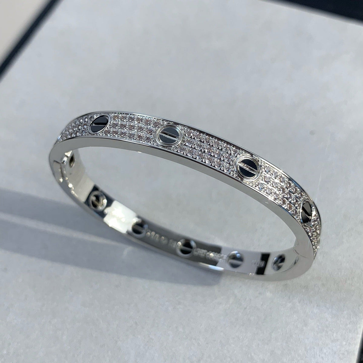 [Resenly Jewelry]LOVE BRACELET 6.1MM DIAMOND-PAVED CERAMIC