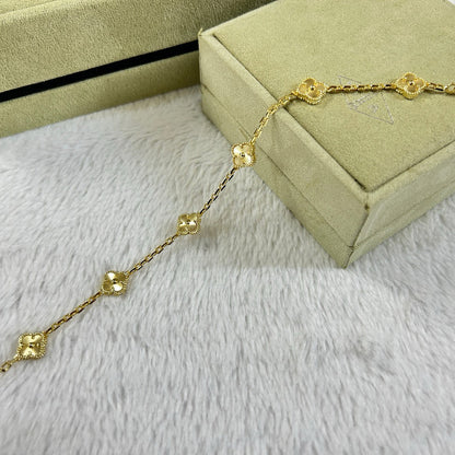 [Resenly Jewelry]クローバー 6モチーフ ダイヤモンドブレスレット