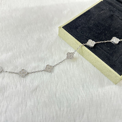 [Resenly Jewelry]CLOVER 6 MOTIF DIAMOND BRACELET
