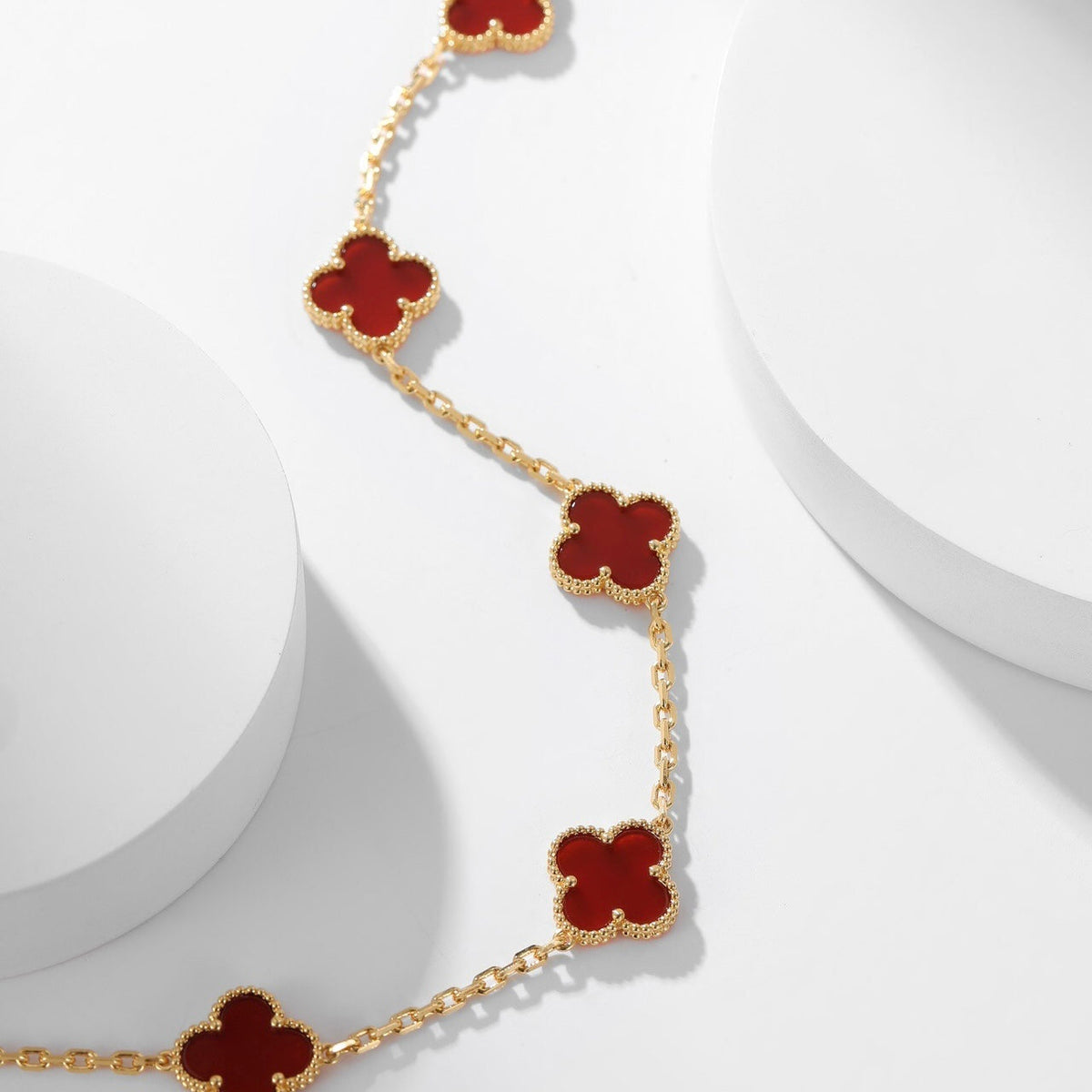 {
  "Resenly Jewelry": "Resenly Jewelry",
  "CLOVER 10 MOTIFS CARNELIAN NECKLACE": "クローバー 10モチーフ カーネリアン ネックレス"
}