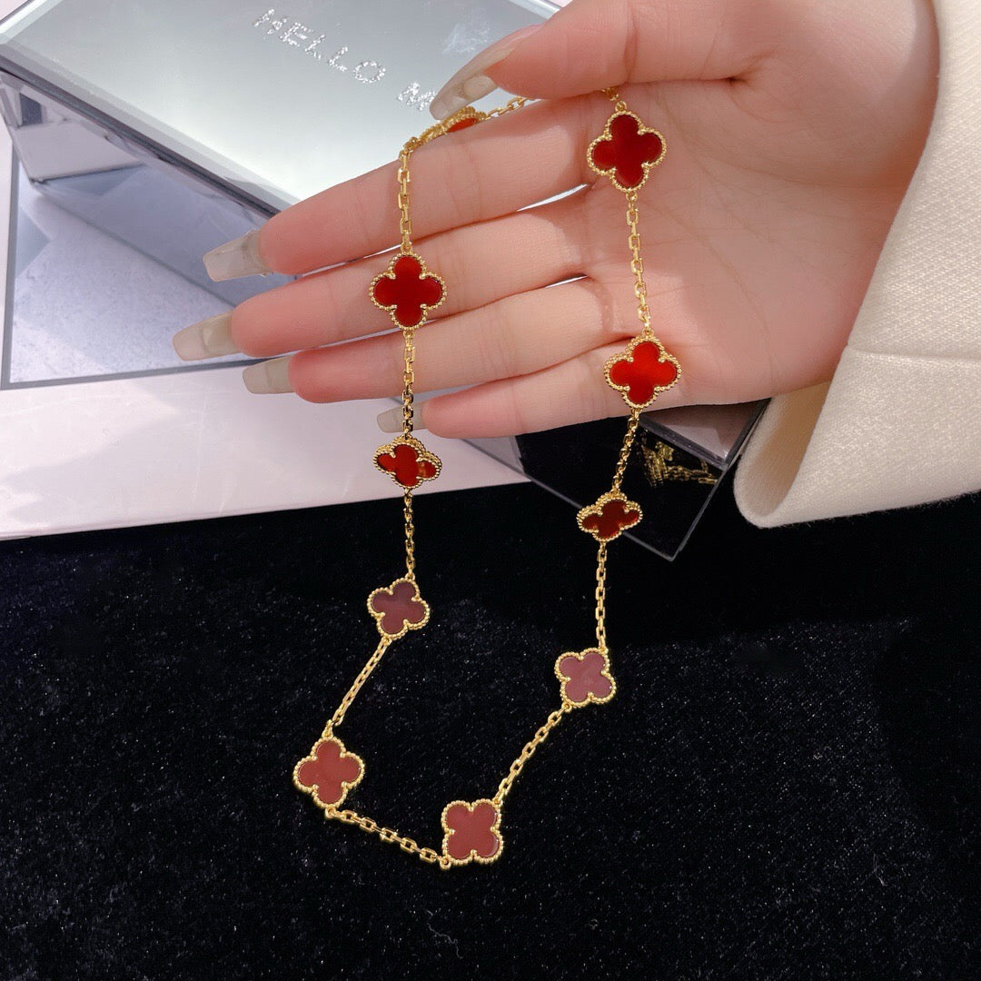 {
  "Resenly Jewelry": "Resenly Jewelry",
  "CLOVER 10 MOTIFS CARNELIAN NECKLACE": "クローバー 10モチーフ カーネリアン ネックレス"
}