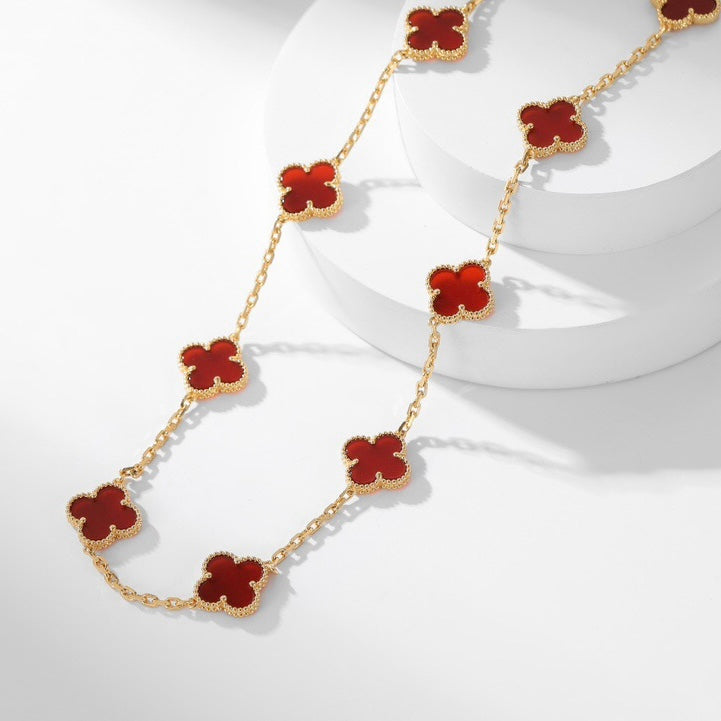 {
  "Resenly Jewelry": "Resenly Jewelry",
  "CLOVER 10 MOTIFS CARNELIAN NECKLACE": "クローバー 10モチーフ カーネリアン ネックレス"
}