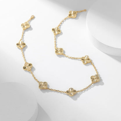[Resenly Jewelry]CLOVER 10 MOTIFS LASER NECKLACE