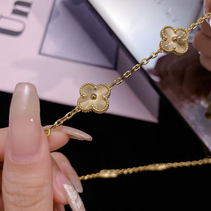 [Resenly Jewelry]CLOVER 10 MOTIFS LASER NECKLACE