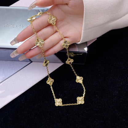 [Resenly Jewelry]CLOVER 10 MOTIFS LASER NECKLACE