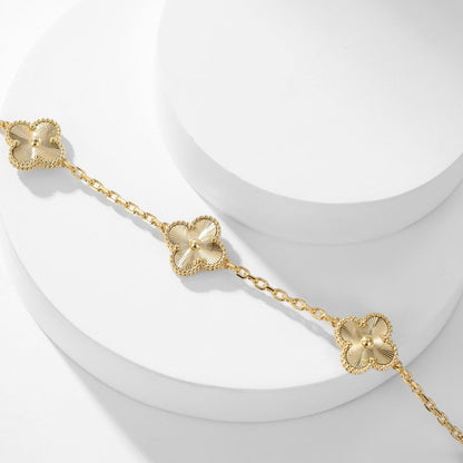 [Resenly Jewelry]CLOVER 10 MOTIFS LASER NECKLACE