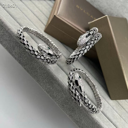 [Resenly Jewelry】NEW OBSIDIAN & DIAMOND SERPENT BRACELET