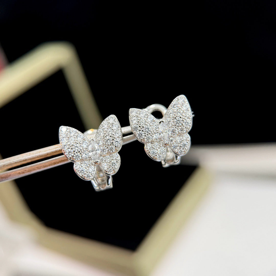 [Resenly Jewelry]BUTTERFLY ALL DIAMOND EARRINGS