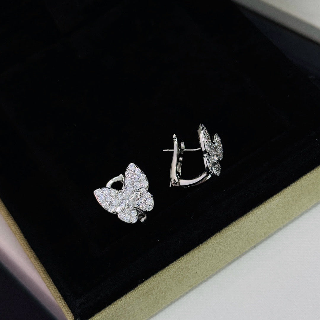 [Resenly Jewelry]BUTTERFLY ALL DIAMOND EARRINGS