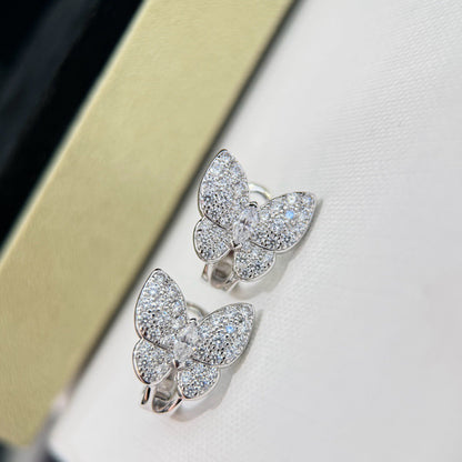 [Resenly Jewelry]BUTTERFLY ALL DIAMOND EARRINGS