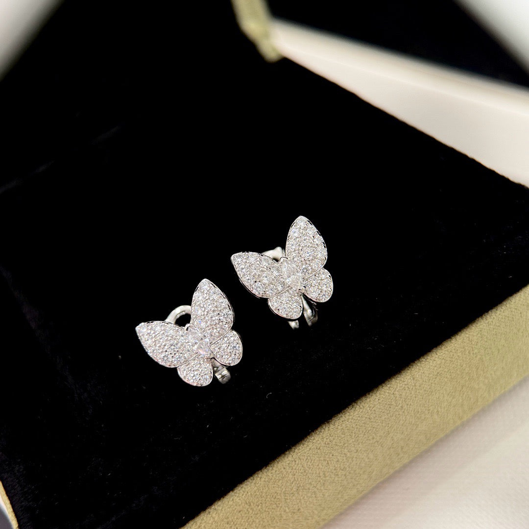 [Resenly Jewelry]BUTTERFLY ALL DIAMOND EARRINGS
