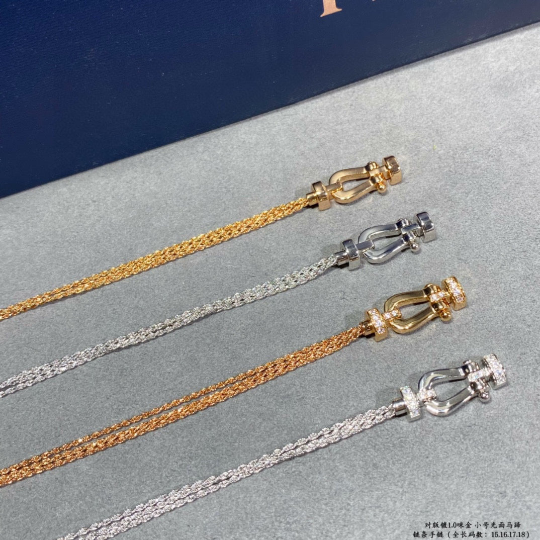 [Resenly Jewelry]FORCE SMALL HORSESHOE  DIAMOND CHAIN ROPE BRACELET