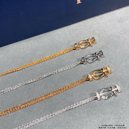 [Resenly Jewelry]FORCE SMALL HORSESHOE  DIAMOND CHAIN ROPE BRACELET