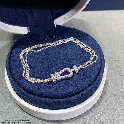[Resenly Jewelry]FORCE SMALL HORSESHOE  DIAMOND CHAIN ROPE BRACELET