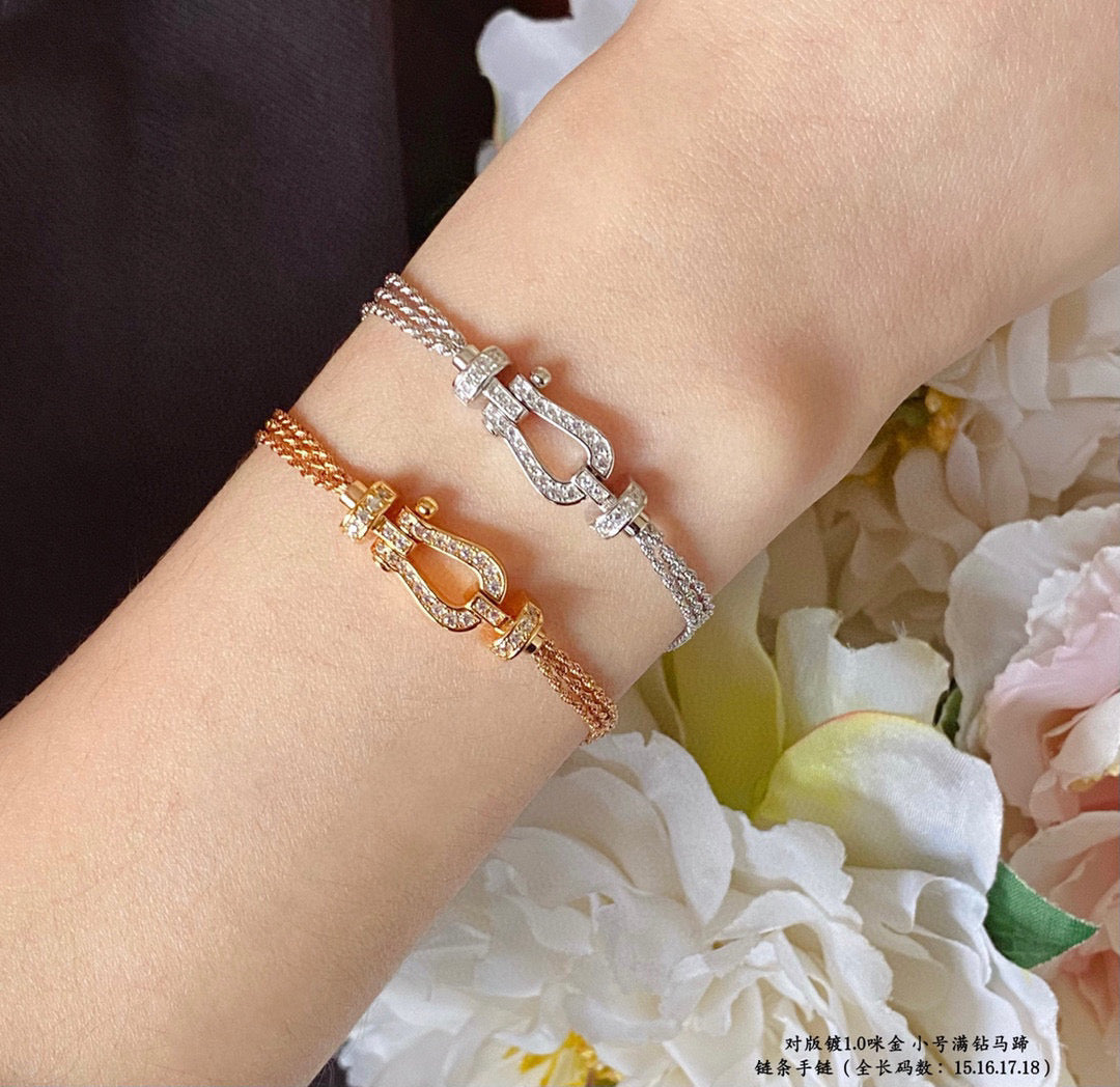 [Resenly Jewelry]FORCE SMALL HORSESHOE  DIAMOND CHAIN ROPE BRACELET