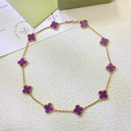 {"[Resenly Jewelry Jewelry]CLOVER 10 MOTIFS  PURPLE VIOLET  NECKLACE": "[リセンリー・ジュエリー] クローバー 10モチーフ パープルバイオレット ネックレス"}