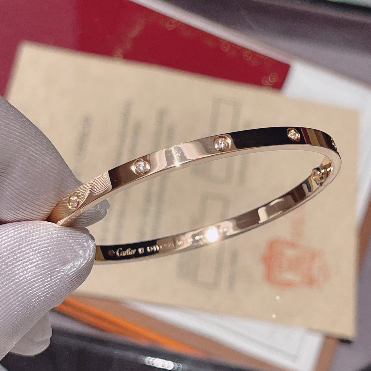 [Resenly Jewelry]LOVE BRACELET 3.65MM 10 DIAMONDS
