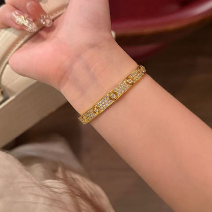 [Resenly Jewelry]LOVE BRACELET 6.1MM DIAMOND-PAVED 10 BIG DIAMONDS