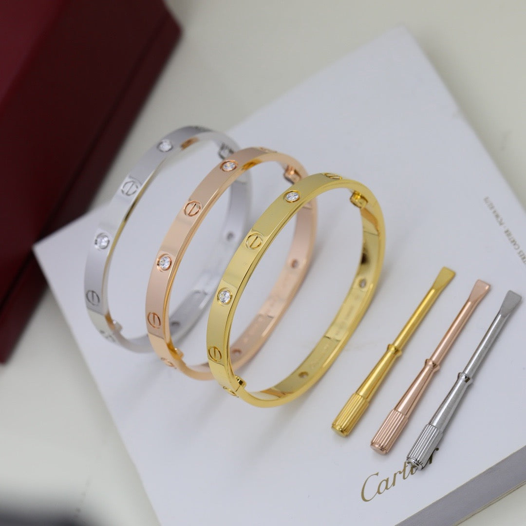 [Resenly Jewelry]LOVE BRACELET 6.1MM 4 DIAMONDS