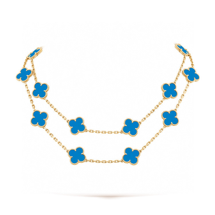 [Resenly Jewelry] クローバー 20モチーフ ターコイズ ゴールド