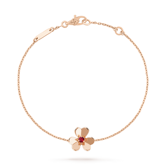 [Resenly Jewelry]FRIVOLE GOLD FLOWER PINK MALACHITE BRACELET