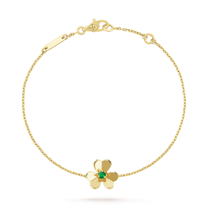 [Resenly Jewelry]FRIVOLE GOLD FLOWER PINK MALACHITE BRACELET
