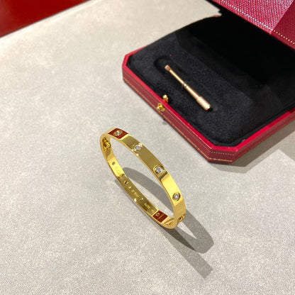 [Resenly Jewelry] LOVEブレスレット 6.1mm ダイヤモンド10石