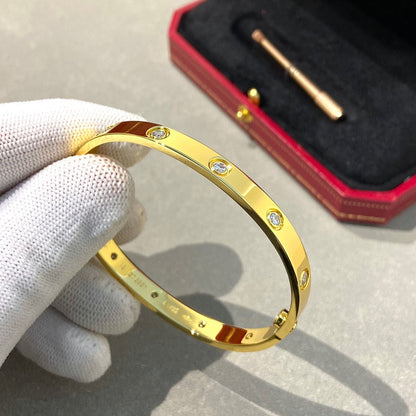 [Resenly Jewelry] LOVEブレスレット 6.1mm ダイヤモンド10石