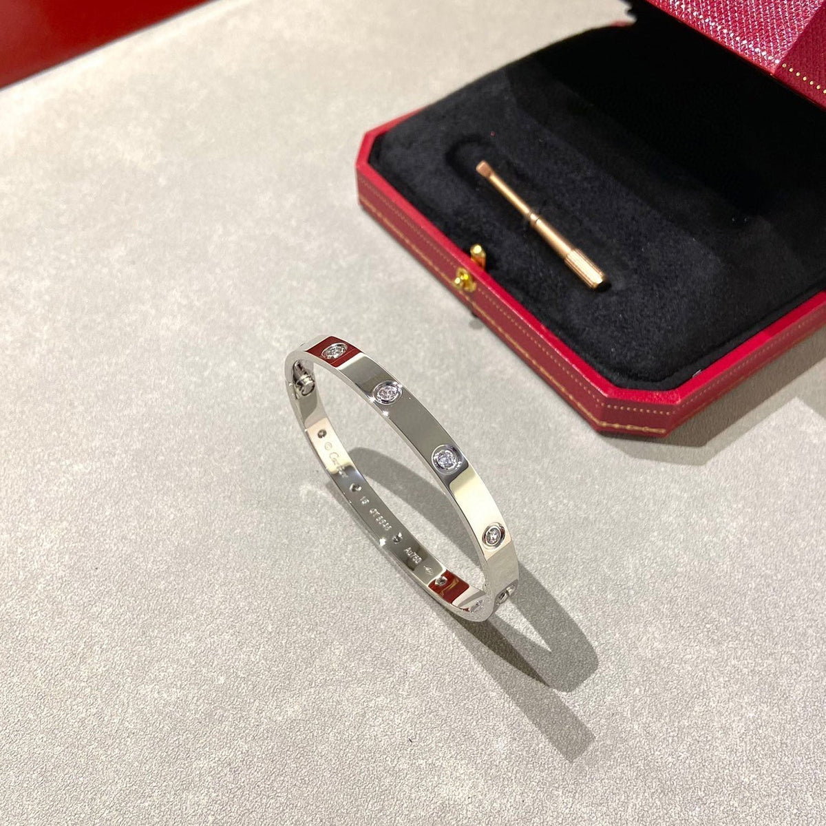 [Resenly Jewelry] LOVEブレスレット 6.1mm ダイヤモンド10石