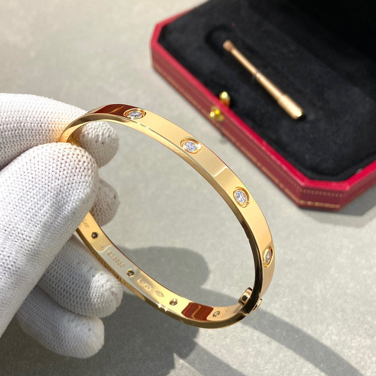 [Resenly Jewelry] LOVEブレスレット 6.1mm ダイヤモンド10石