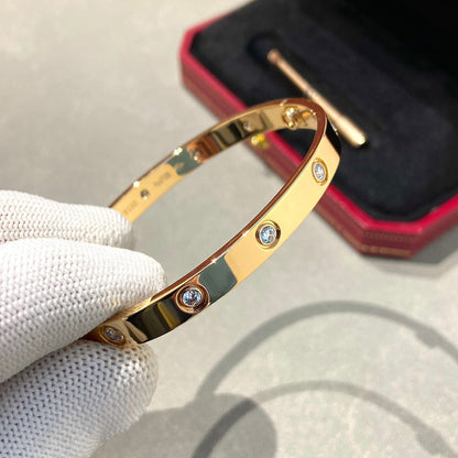 [Resenly Jewelry] LOVEブレスレット 6.1mm ダイヤモンド10石