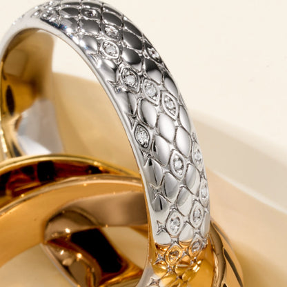 [Resenly Jewelry] トリニティリング レオパードプリント