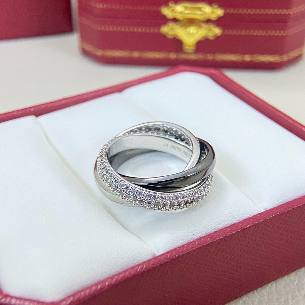 [Resenly Jewelry]TRINITY 3.2MM RING BLACK CERAMIC