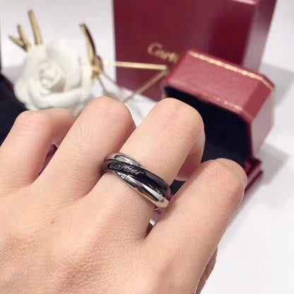 [Resenly Jewelry]TRINITY 3.2MM RING BLACK CERAMIC