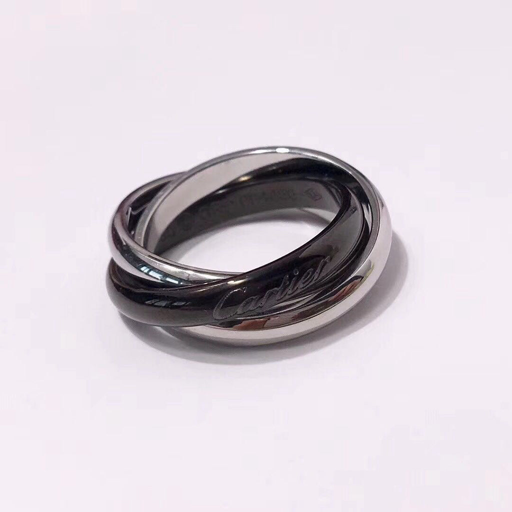 [Resenly Jewelry]TRINITY 3.2MM RING BLACK CERAMIC