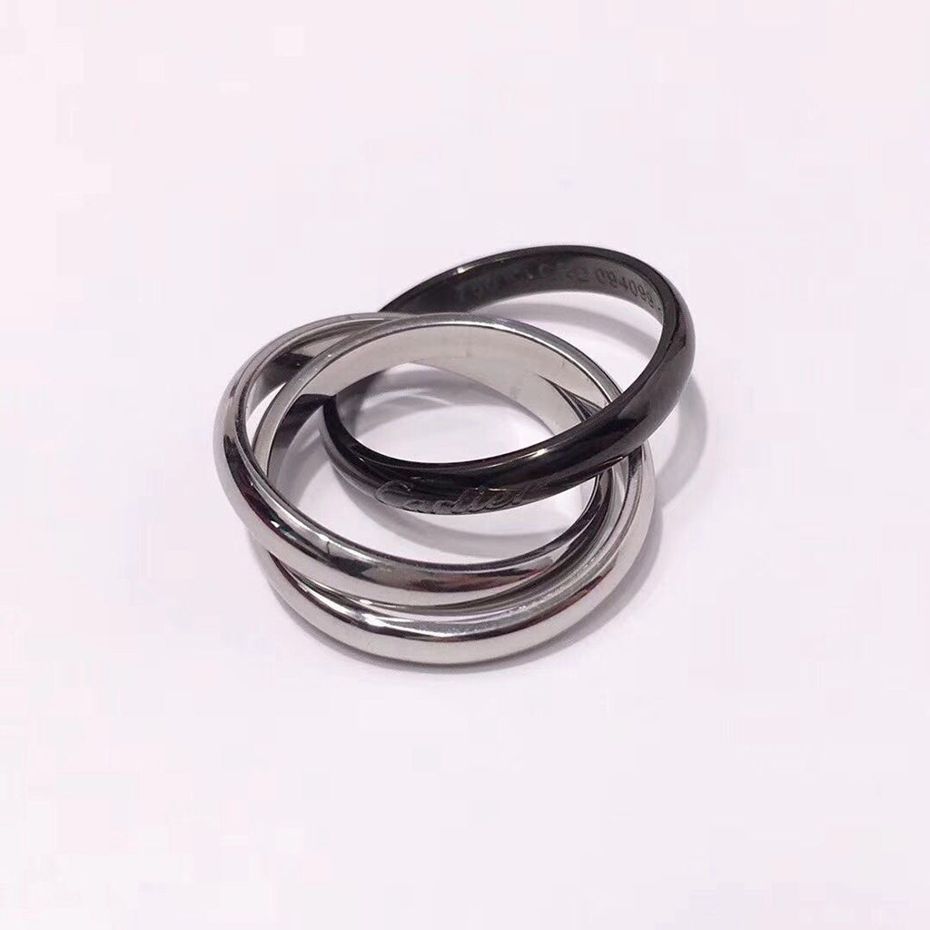 [Resenly Jewelry]TRINITY 3.2MM RING BLACK CERAMIC