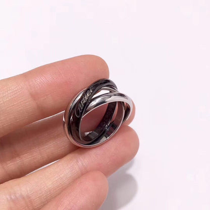 [Resenly Jewelry]TRINITY 3.2MM RING BLACK CERAMIC