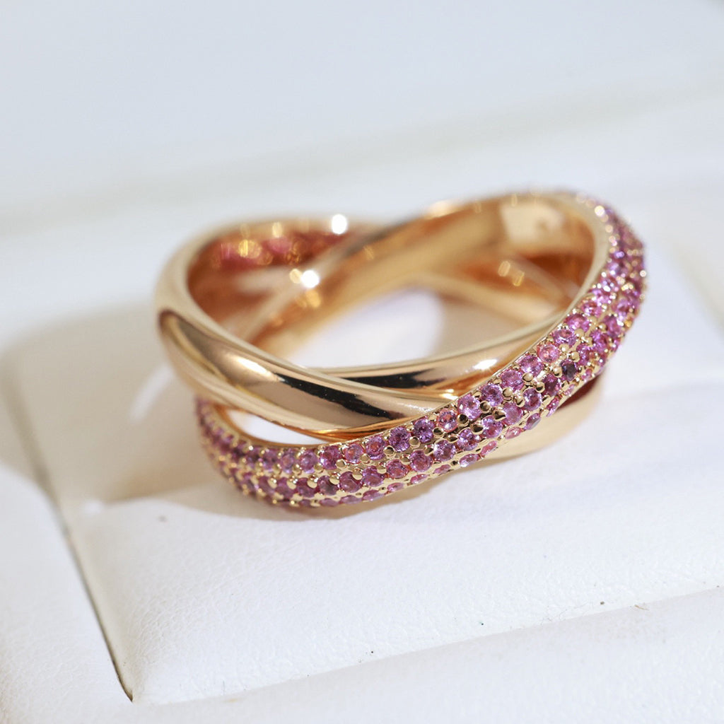 [Resenly Jewelry]TRINITY 3.2MM RING PINK DIAMOND
