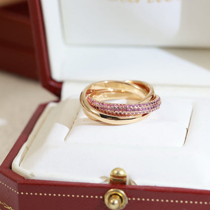 [Resenly Jewelry]TRINITY 3.2MM RING PINK DIAMOND