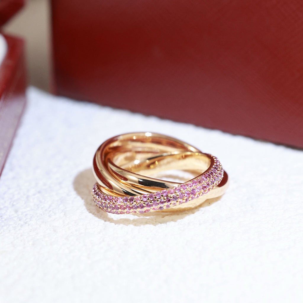 [Resenly Jewelry]TRINITY 3.2MM RING PINK DIAMOND