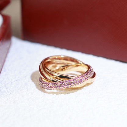 [Resenly Jewelry]TRINITY 3.2MM RING PINK DIAMOND